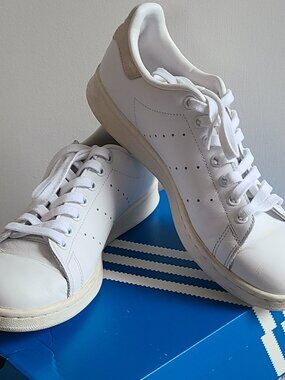 Adidas Stan Smith Tennis Shoes - Cloud White/Wonder White - Men's Size 8